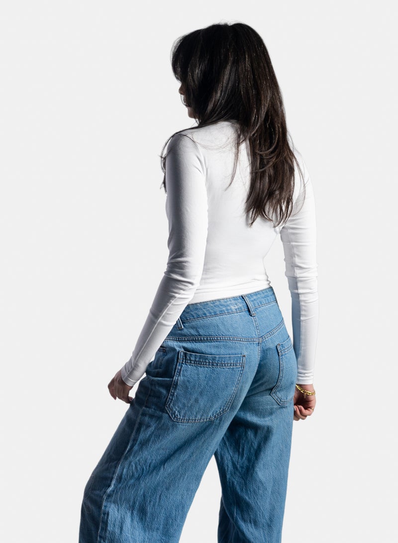 Curves Cotton Long Sleeve Top - Image 2